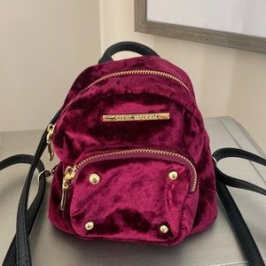 Steve Madden velvet mini backpack